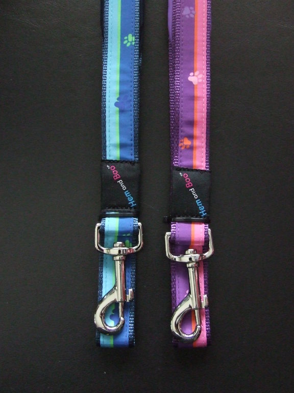 HEM & BOO - Paws and Stripes Pattern, Padded Handle Trigger Lead - 120cm (48 inch)